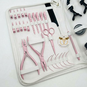 Professional Pink <b>Bead</b> Press Pliers – Stainless Steel Hair <b>Extension</b> Crimping Tool for Salon Use - Product Image 4