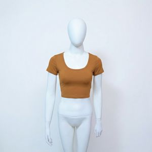 เสื้อยืดครอปคอกลมผ้าฝ้ายทอเนื้อหนาแบบหลวมสำหรับผู้หญิง ไซส์พลัส แห้งเร็ว ระบายอากาศดี เหมาะสำหรับฤดูร้อน สไตล์ลำลอง รับผลิตตามแบบ OEM - Product Image 1