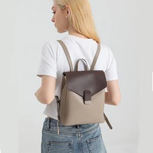 Fashion <b>Backpack</b> for Women Large Capacity Genuine Leather Waterproof Zipper Closure School <b>Backpack</b> - Product Image 2