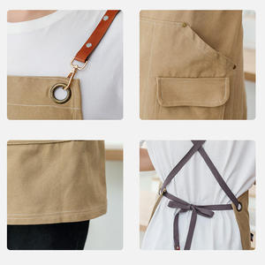 Tablier de Chef Personnalisé en Toile avec Poches – Tablier Professionnel pour Hommes et Femmes, Idéal pour la Cuisine, les Restaurants, les Cafés, les Boulangeries et le Travail - Product Image 4