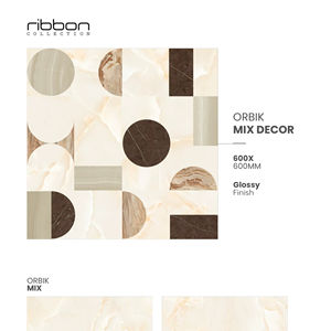 Azulejo de Porcelana Brillante Grand Luminary de 600x600 mm, 60x60 cm, 24x24 Pulgadas, Elegante Superficie Decorativa Cuadrada para Interiores - Product Image 1