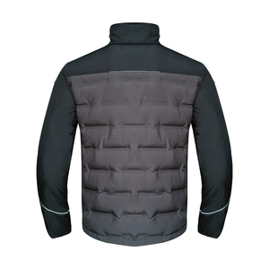 Chaqueta Acolchada Cortavientos para Hombre, Cuello Alto, Cierre de Cremallera, Color Sólido, Relleno de Poliéster, Estilo Deportivo de Invierno, Corte Regular Grueso - Product Image 2