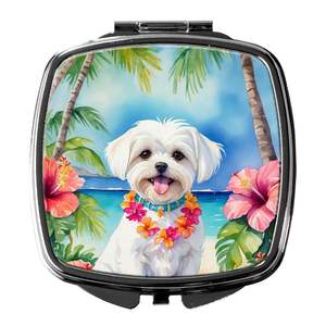 กระจกแต่งหน้าสำหรับเดินทางของผู้หญิงและเด็กผู้หญิงมอลตา Luau ขนาดกะทัดรัดและตกแต่งขนาดพกพาของขวัญ - Product Image 1