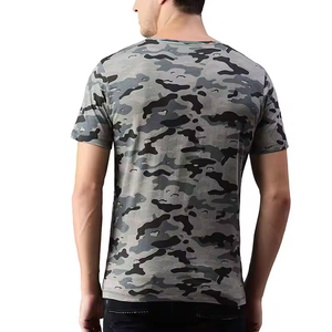 Summer Oversized Cropped Boxy T Shirt High Quality Camouflage T-Shirt 100% Cotton Camo <b>Tshirt</b> for Men - Product Image 2