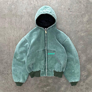 Sudadera con Capucha de Mezclilla para Hombre, Mezcla de Algodón Lavado, Estilo Casual, Ropa de Calle, Moda Relajada - Product Image 4