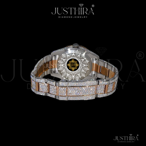 Montre à quartz RLX entièrement sertie de diamants, bracelet en alliage de 20 mm, bijoux hip-hop en moissanite, cadeau pour fiançailles, fête, mariage, anniversaire - Product Image 4
