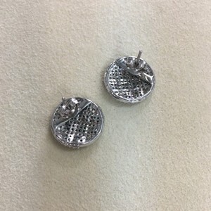 1.67 Cttw Round Cut White & Color Enhanced Blue Natural Diamond Stud <b>Earrings</b> for Women in 925 Sterling Silver, Screw <b>Back</b> - Product Image 4