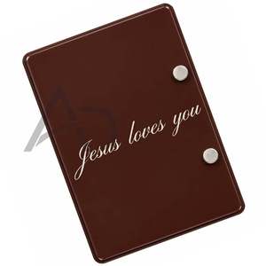 Placa de Pestañas Acrílica Marrón con Logotipo Personalizado Impreso, Placa de Pestañas Sostenible con Imanes, Instrumento de Belleza OEM, Jesús te Ama - Product Image 4