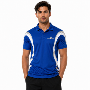 Camiseta Deportiva ONE APEX para Hombre, Color Azul Rey, con Logotipo Frontal y Paneles Blancos en Contraste, Transpirable, Uniforme Deportivo - Product Image 1