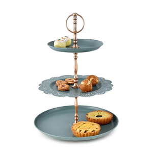 <b>3</b> <b>Tier</b> Cupcake <b>Stand</b> for Birthday, Wedding Party Metal Round Shape <b>Cake</b> <b>Stand</b> - Product Image 5