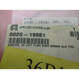 2 AMAT 0020-19881 KEEPER, NI LIFT TUBE RING 200MM - อุปกรณ์และอะไหล่เซมิคอนดักเตอร์ระดับโลกที่เชื่อถือได้ - Product Image 1