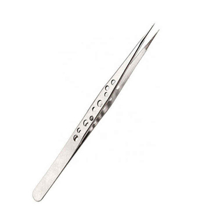 Pince à épiler professionnelle en acier inoxydable de qualité supérieure Kaamir Instruments Plasma Gold, anti-magnétique, revêtement antidérapant, 10 mm - Product Image 4