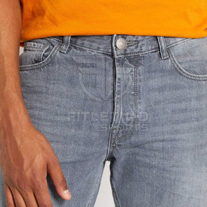Pantalones Vaqueros de Primavera para Hombre, Hechos a Medida, Transpirables, Ecológicos, con Botones, Lisos, Teñidos, 100% Algodón, Lavado Claro, Más Vendidos - Product Image 6