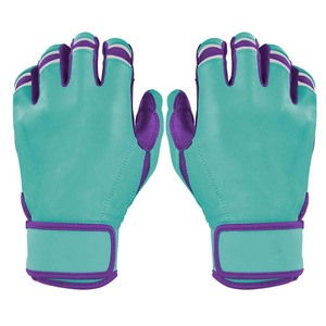 Gants de frappe en cuir turquoise rembourrés avec fermeture auto-agrippante, unisexes, pour entraînement adulte - Product Image 1