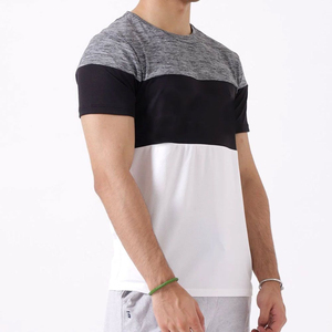 เสื้อยืดแขนสั้นผู้ชาย คอโอ แห้งเร็ว สปอร์ต ทรงเข้ารูป สีขาว ดำ เทา - Product Image 5