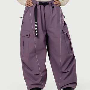 Customized Purple Wholesale High Quality Men's <b>Ski</b> Pants Outdoor Windproof Warm fleece lining waterproof Men's <b>Ski</b> baggy Pants - Product Image 5