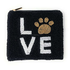 กระเป๋าใส่เหรียญอเนกประสงค์ ปี 2024 ลายอุ้งเท้ารัก ดีไซน์สวยงาม ทำด้วยมือ ประดับลูกปัด หลากสี ใช้ได้ทั้งผู้หญิงและผู้ชาย เป็นมิตรต่อสิ่งแวดล้อม ทนทาน คุณภาพสูง - Product Image 1