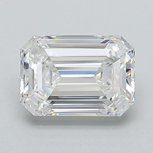 Diamant blanc lâche de 1 carat, couleur D, pureté VS1, taille émeraude, avec symétrie de coupe élite et clarté effet miroir glacé. - Product Image 6