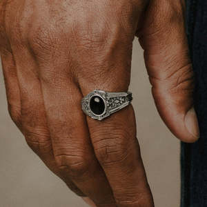 Hallmark <b>Silver</b> Crossroads Men's Casual Resizable Geometric <b>Cross</b> <b>Ring</b> - Product Image 1