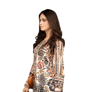 Ensemble imprimé en tissu lawn pour femme, vente en gros - Product Image 5