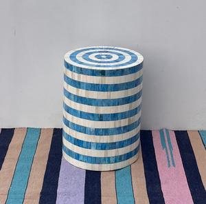 Table à tiroirs en os incrusté de la marque ILAHI, design moderne, détails en agate, rangement à trois niveaux, meuble portable pour la maison - Product Image 2