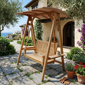 Banc balançoire en teck massif, mobilier de jardin, Bali Jepara Indonésie, produit d'exportation, directement de l'usine, mobilier d'extérieur - Product Image 4