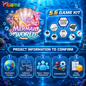 Kit de jeu VGAME Mermaid World 5.6 avec thème sirène 3D et jeu de pierre, papier, ciseaux pour projets d'arcade - Product Image 2