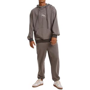 Ensemble de survêtement polaire en gros Blank 500 GSM deux pièces respirantes 100% coton survêtement pour l'hiver et l'automne - Product Image 1