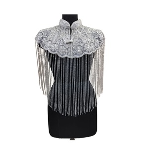 2026 Geometric Beaded Sequins <b>Lace</b> Cape with 100% Cotton Fabric for Cloth Use at Best Prices From India - Product Image 1