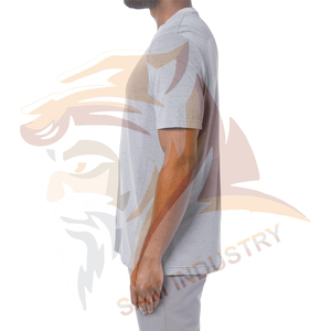 Camiseta de alta calidad 100% algodón para hombre, la más vendida, de color sólido, transpirable, con color y logotipo personalizados. - Product Image 6
