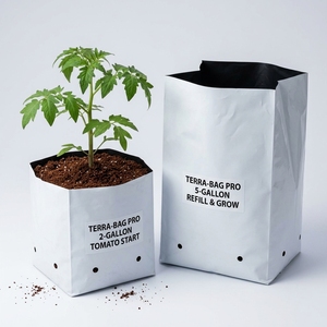 Coco Growbag Cocopeat Coir Pith <b>Vegetable</b> Hydroponics Grow Bag Black Inner India All-Season Ready to Buy - Product Image 2