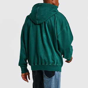 Sweat à capuche pour homme avec impression couleur contrastée, respirant et confortable, avec impression en relief et manches longues - Product Image 2