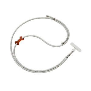 สายคล้องโทรศัพท์แบบปรับได้พร้อมคลิปโลหะแบบถอดได้และแถบยึด – สีขาวงาช้าง สีน้ำตาลเบจ และสีดำ - Product Image 2