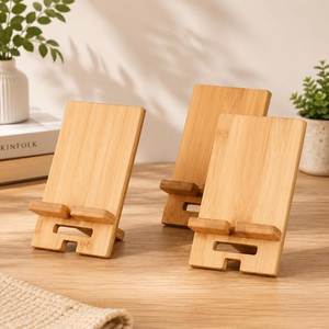 Soporte de Madera Hecho a Mano para Teléfono, Soporte Móvil de Madera Natural para el Hogar, Oficina, Mesa de Estudio y Uso Diario - Product Image 5