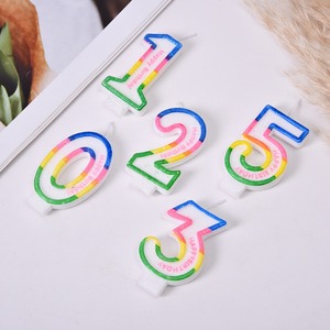 Velas con Números del 0 al 9 de TOOWIN, con Bordes de Colores y Acabado Brillante – Velas de Dibujos Animados sin Humo para Niños - Product Image 6