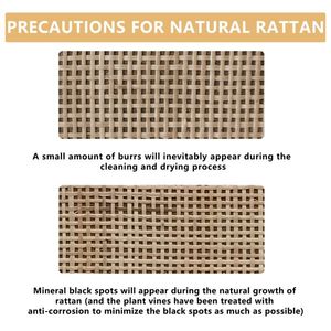 Armadio portaoggetti in 51.18 \ "Rattan a 6 cassetti per camera da letto e soggiorno con cassetto in Rattan bianco - Product Image 3