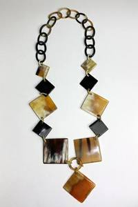Handmade Organic Horn Buffalo Strand <b>Statement</b> <b>Necklace</b> Modern Eco-Friendly Jewelry for Women Party - Product Image 4