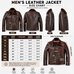 Men <b>Leather</b> Canvas Winter <b>Jacket</b> Classic Biker Style Zip Front Casual Outerwear Stand Collar <b>Long</b> Sleeve Slim Fit Fashion - Product Image 6