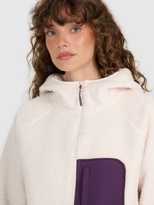 Veste Sherpa à capuche oversize pour femme, manteau d'hiver chaud en polaire, veste décontractée zippée, vêtements d'extérieur personnalisés OEM, vente en gros - Product Image 3