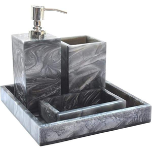 Ensembles d'accessoires de salle de bain classiques en résine, style ange, avec finition émaillée, pour la maison et l'hôtellerie - Product Image 5