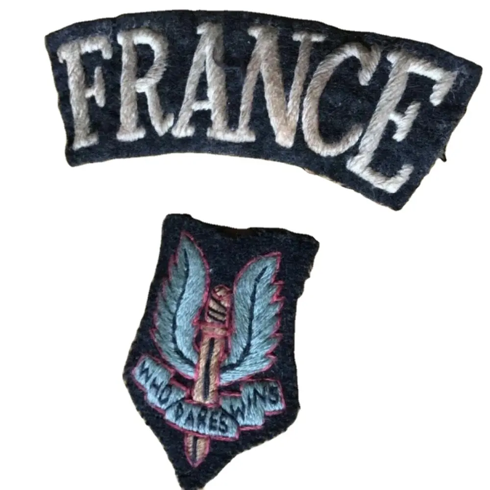 חדש לגמרי 3rd sas משלוח צרפתית טייסת כומתה אחיד בד תיקוני WW2 תגי & תיקוני יצרנית