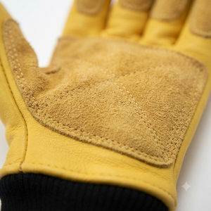 Reinforced Cowhide Grain Leather Durable Safety Anti-Static Smooth Elastic Wristlet Work <b>Gloves</b> Cold Resistant Thick Fleece - Product Image 6
