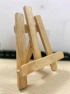 Mini caballete personalizado de alta calidad, soporte de tamaño M, 115x140 x H185mm, hecho de madera de bambú/Pino/acacia, 100% de Vietnam - Product Image 6