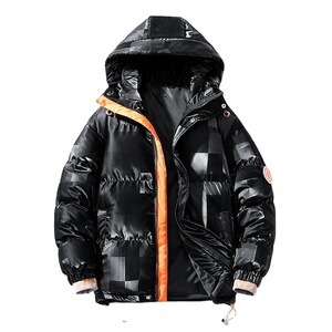 Chaqueta de Plumón Acolchada con Estampado Personalizado 2023, Chaqueta de Invierno Informal para Hombre - Product Image 1