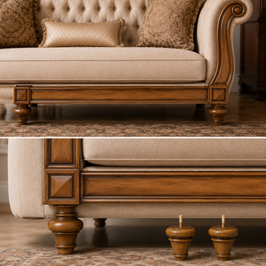 Estructura de Brazo de Sofá de Madera Maciza Personalizada, Riel Lateral Curvo Alto, Componente de Muebles de Madera para la Producción de Sofás y Sillones - Product Image 6