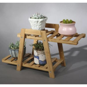 Support à plantes d'angle en bois massif à 3 niveaux, pour intérieur et extérieur, présentoir à fleurs pour jardin, balcon, décoration intérieure et extérieure, bon prix - Product Image 6