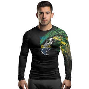 Maillots de compression à manches longues ajustés et extensibles personnalisés pour hommes MMA ZABEX SPORTS - Product Image 5