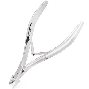 Stainless Steel Cuticle Nipper Full Jaw with Leather Case Wholesale Rate Cuticle Nail Nipper <b>For</b> Dead Skin <b>Removal</b> Hand Care - Product Image 1