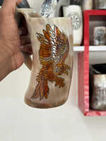 Tasse en corne de buffle à boire tasse Viking en finition naturelle tasse en corne écologique boisson en verre en corne réutilisable et lavable
