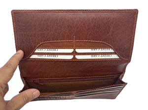 WRIZA <b>Women</b>’s Leather Card Holder <b>Wallet</b> Large Capacity Slim Clutch Purse with Multiple Compartments and Vintage Look. - Product Image 3
